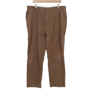 James Pringle Pants Mens 40W Corduroy Brown Straight Leg Casual Excellent